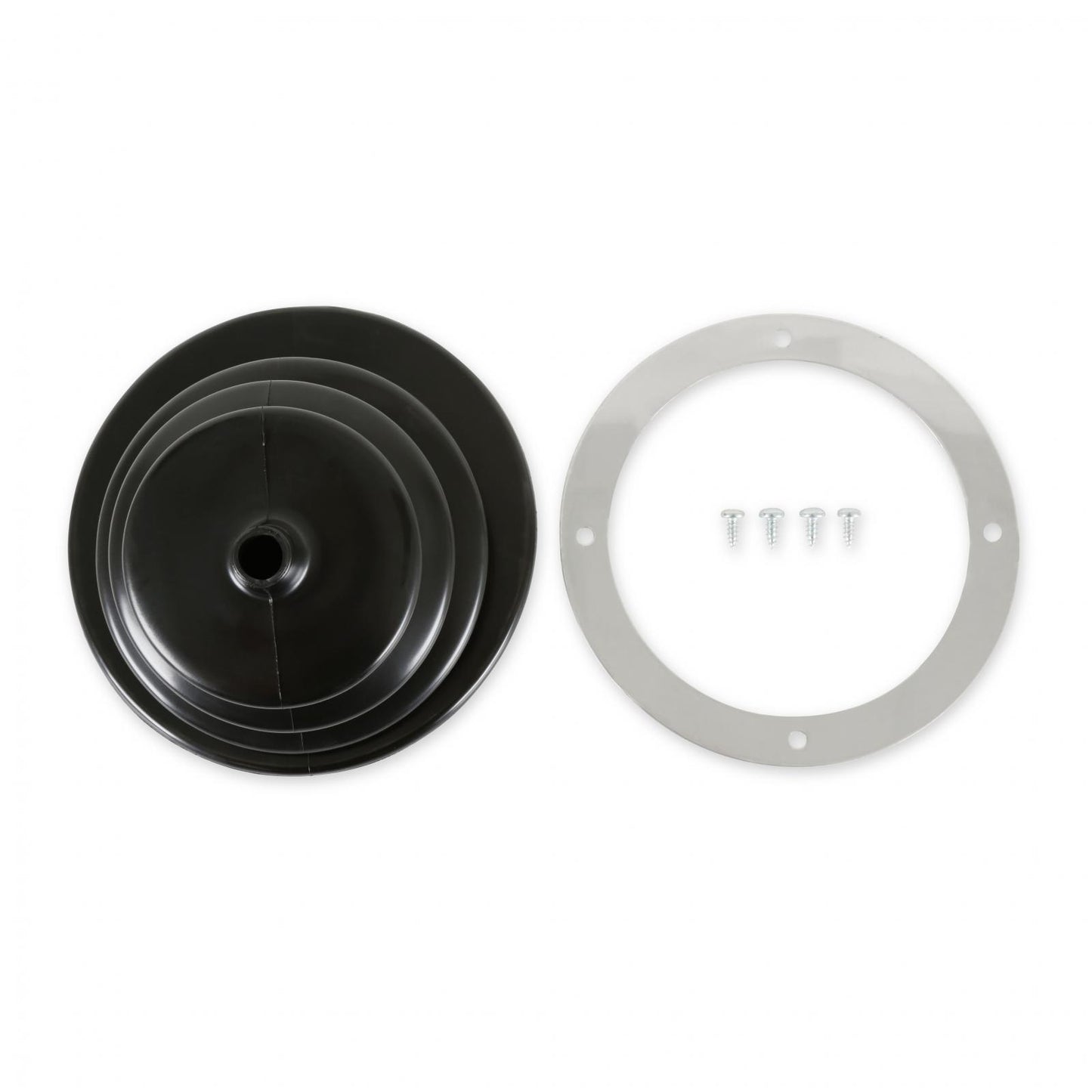 Shifter Boot Small round boot with 5-1/2 Inch round trim ring Mr Gasket