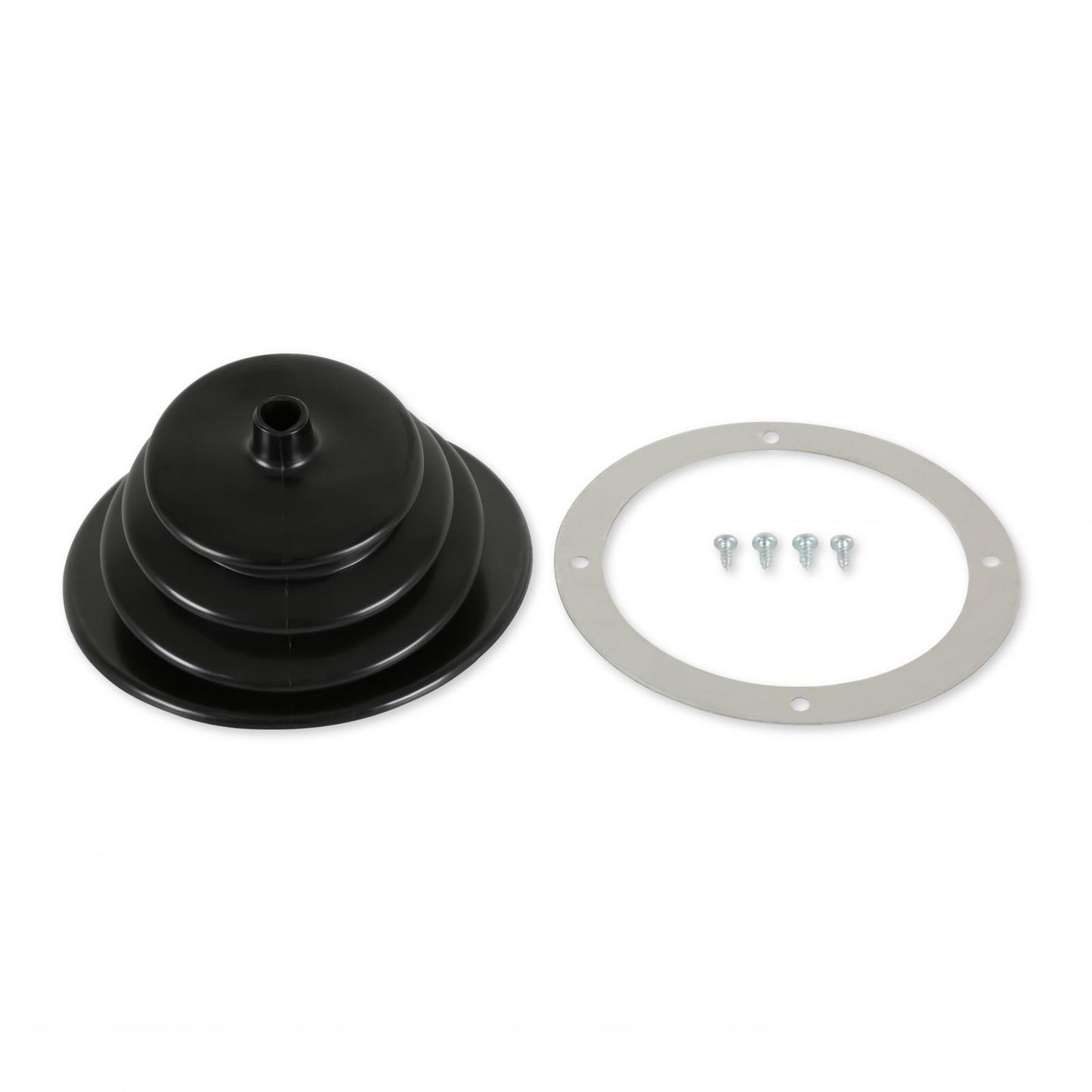 Shifter Boot Small round boot with 5-1/2 Inch round trim ring Mr Gasket-1