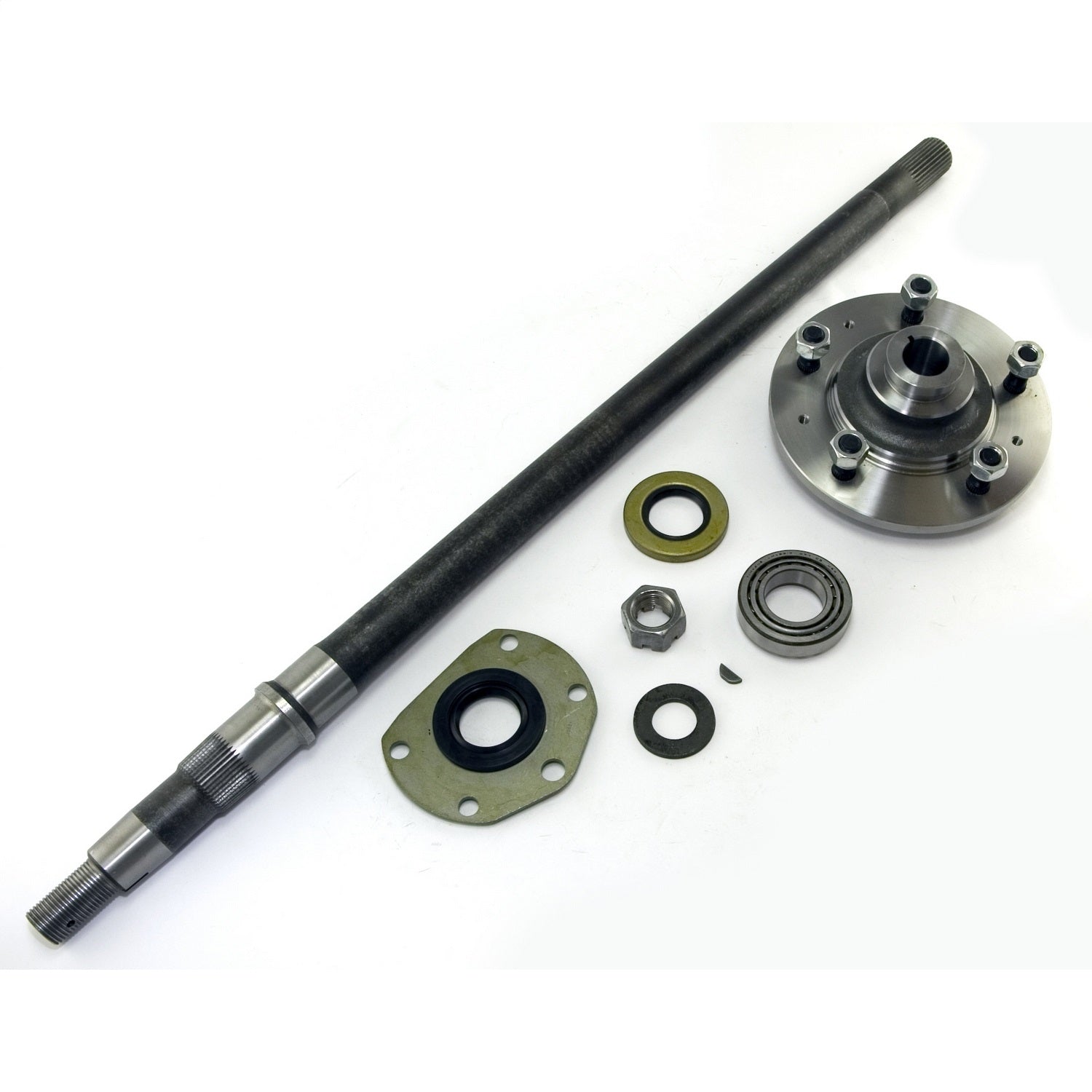 Axle Shaft Amc 20 31.5 Inch Includes Axle Shaft/Hub/Bearing/Cup/Inner And Outer Oil Seal/Nut/Washer/Key Kit OMIX