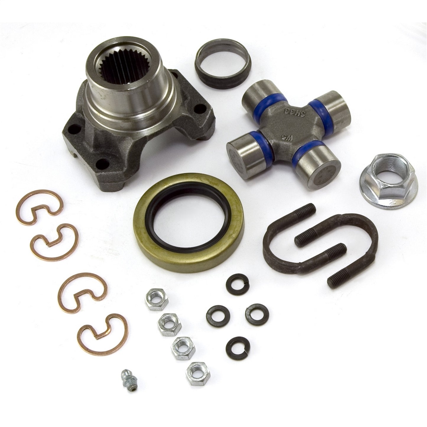 Drive Shaft Pinion Yoke Dana 20 Amc 20 Includes Spicer U-Joint/U-Bolts Rear Driveshaft At Rear Axle 1976-1983 CJ5 1976-1986 CJ7 And 1981-1986 CJ8 Scrambler OMIX