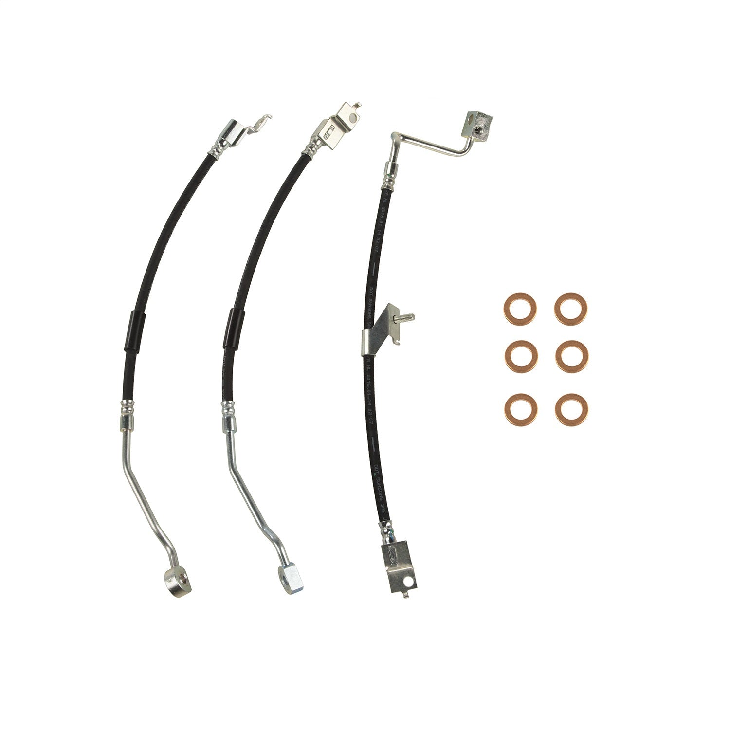 Brake Hose Kit Includes Brake Hoses Copper Washers 1997-2006 Jeep Wrangler TJ OMIX