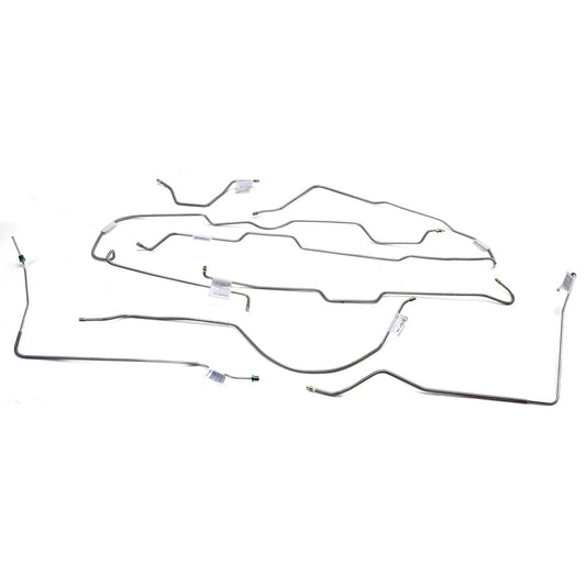 Brake Line Set Steel Front And Rear Fits 1977-1980 CJ5 Models Equipped With Power Front Disc And Rear Drum Brakes OMIX