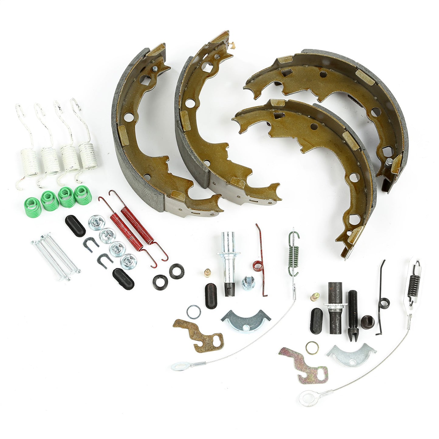 Drum Brake Service Kit Includes 9X2.5 Inch Rear Brake Shoes Self-Adjusting Hardware Springs Levers 1990-March 9, 2000 Jeep Cherokee And Wrangler OMIX