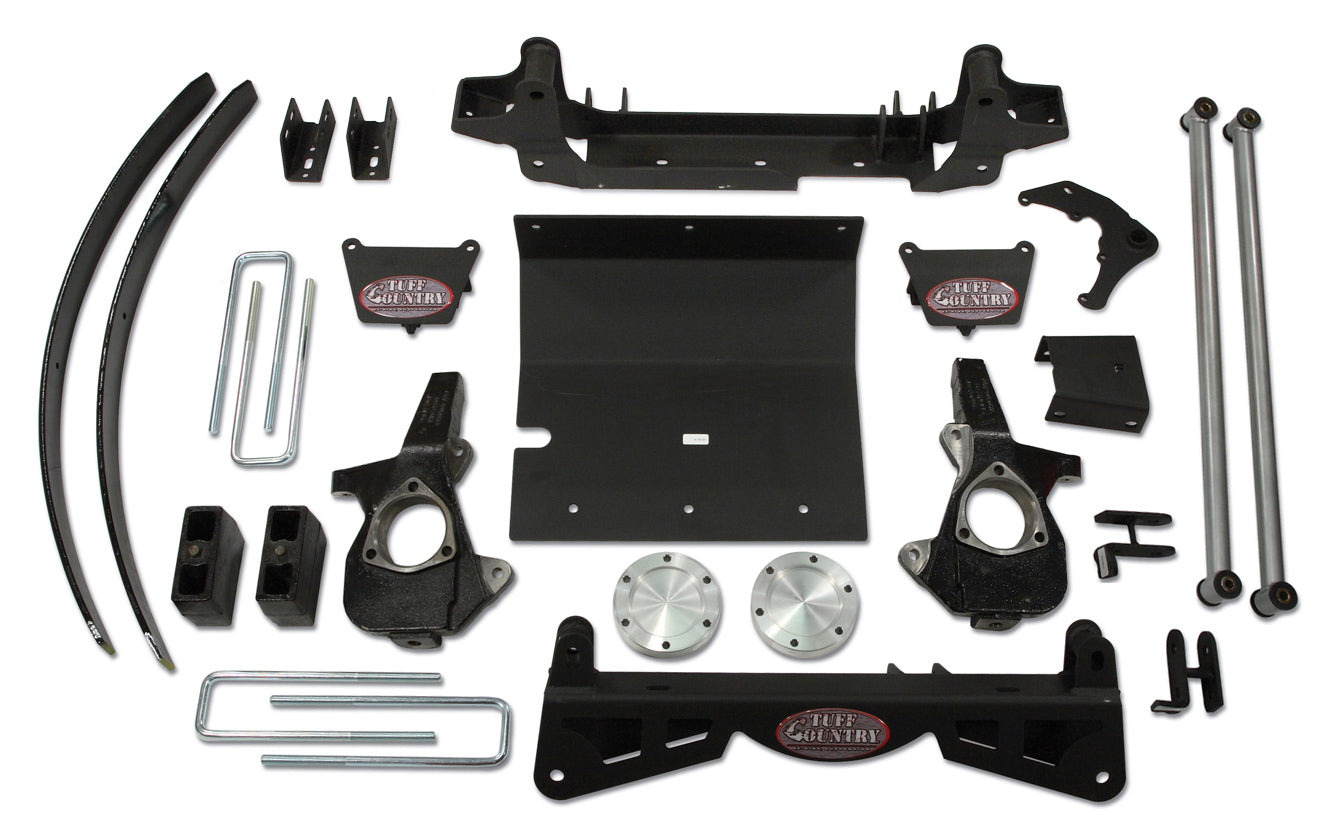 6 Inch Lift Kit 2006 Silverado/Sierra 1500 w/3 Piece Sub Frame Fits Models w/o Factory Air Ride Shocks Tuff Country-1