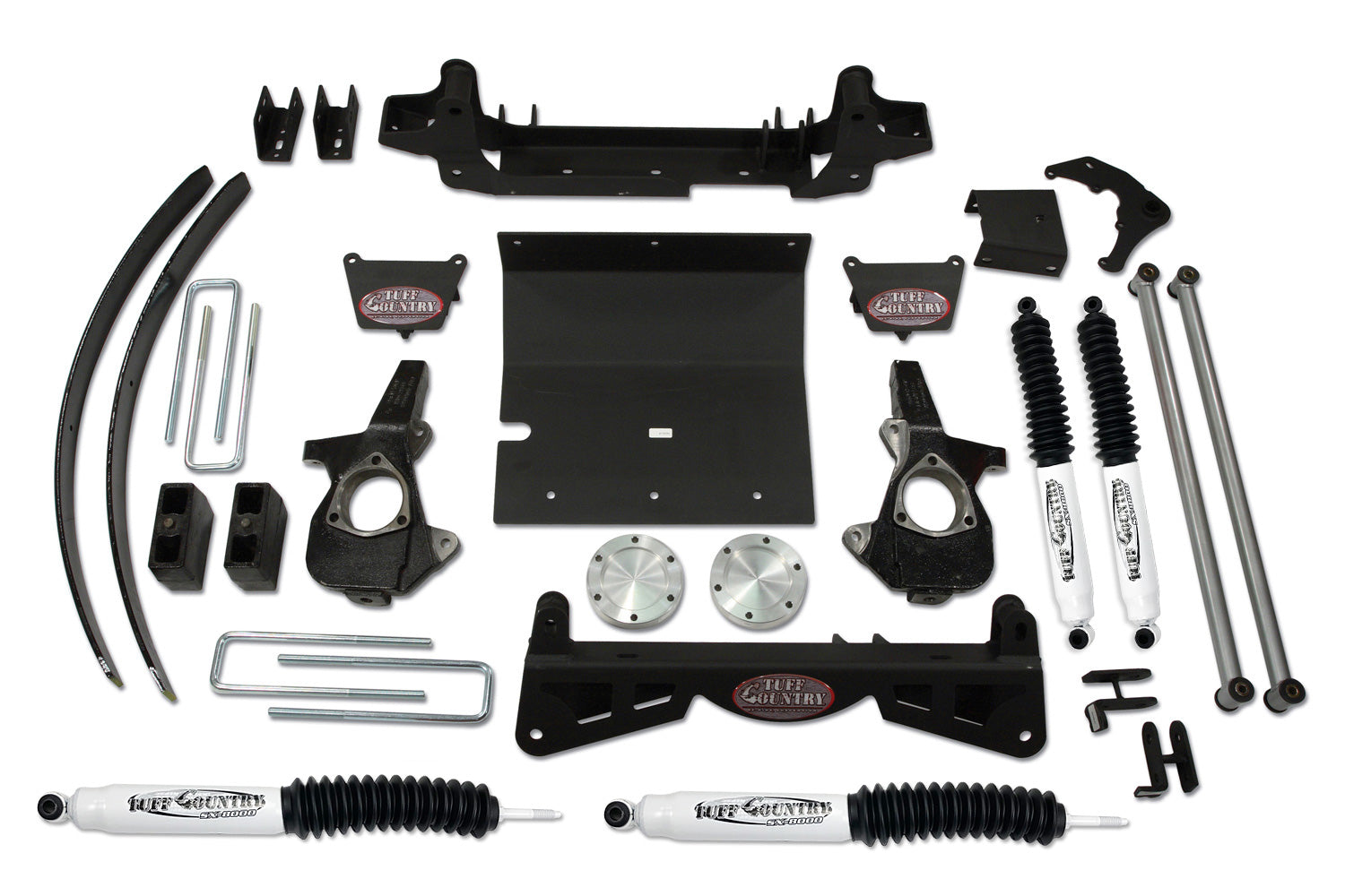 6 Inch Lift Kit 2006 Silverado/Sierra 1500 w/3 Piece Sub Frame Fits Models w/o Factory Air Ride Shocks Tuff Country