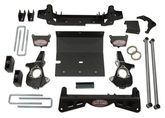 6 Inch Lift Kit 01-06 Silverado/Sierra 1500HD w/3 Piece Sub Frame Tuff Country-1