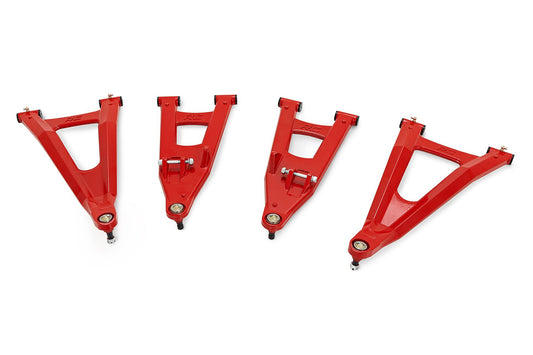 Red Forged Alum High Clearance 2" Fwd Offset Control Arms w/Ball Joints | Polaris Ranger 1000XP Rough Country