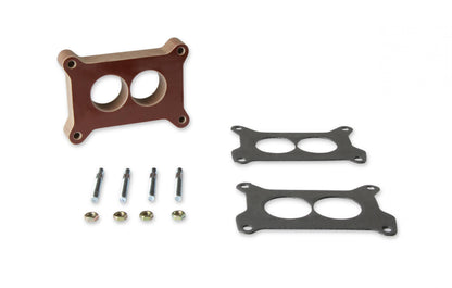 Intake Manifold Spacer for 2300 Flange 1 11/16 Bores 1 Height Phenolic Spacer Holley-1