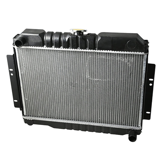 Radiator 2 Core w/Center Fill Cap For Use w/GM V8 Engine Conversion 1972-1983 CJ5 1972-1975 CJ6 1976-1986 CJ7 And 1981-1986 CJ8 Scrambler OMIX