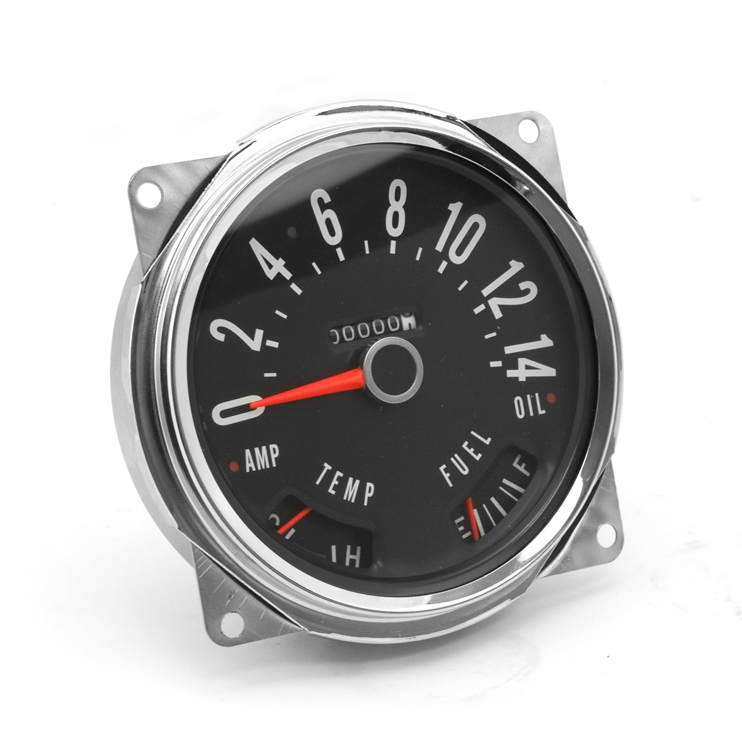 Speedometer Assembly 0-140 Kph Black Face w/Red Pointer 0-140 Kilometers Per Hour OMIX