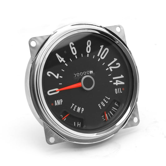 Speedometer Assembly 0-140 Kph Black Face w/Red Pointer 0-140 Kilometers Per Hour OMIX