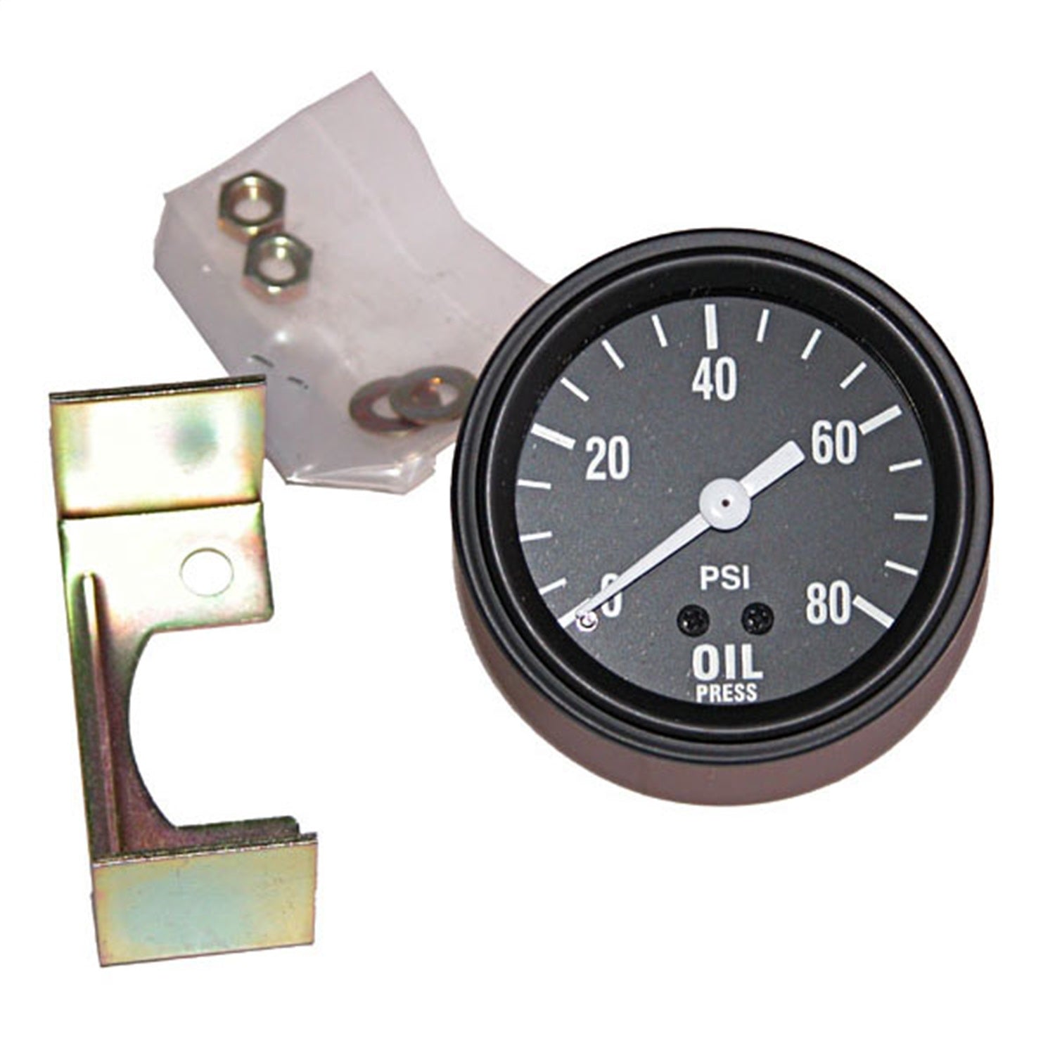 Oil Pressure Gauge OE Replacement Mechanical Pressure 0-80 1941-1945 Mb And Ford Gpw And 1945-1947 CJ2A OMIX