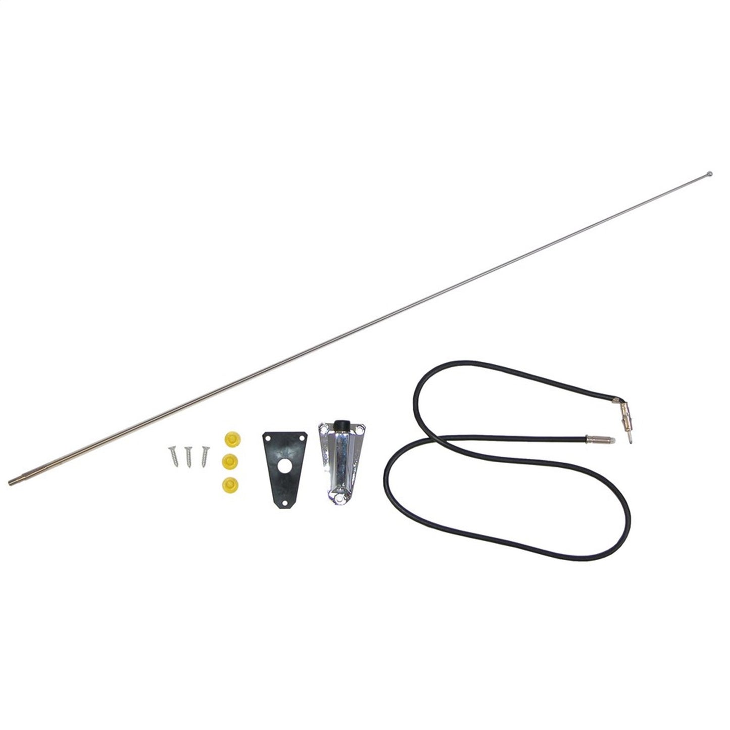 Radio Antenna Front Chrome 1976-1995 Jeep CJ And YJ OMIX-1