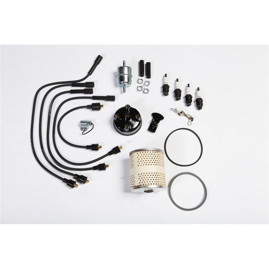 Tune-Up Kit Includes Oil Filter/Fuel Filter/Point Set/Spark Plugs/Spark Plug Wires/Distributor Cap/Ignition Rotor/Condenser 1945-1949 CJ2A And 1948-1953 CJ3A OMIX