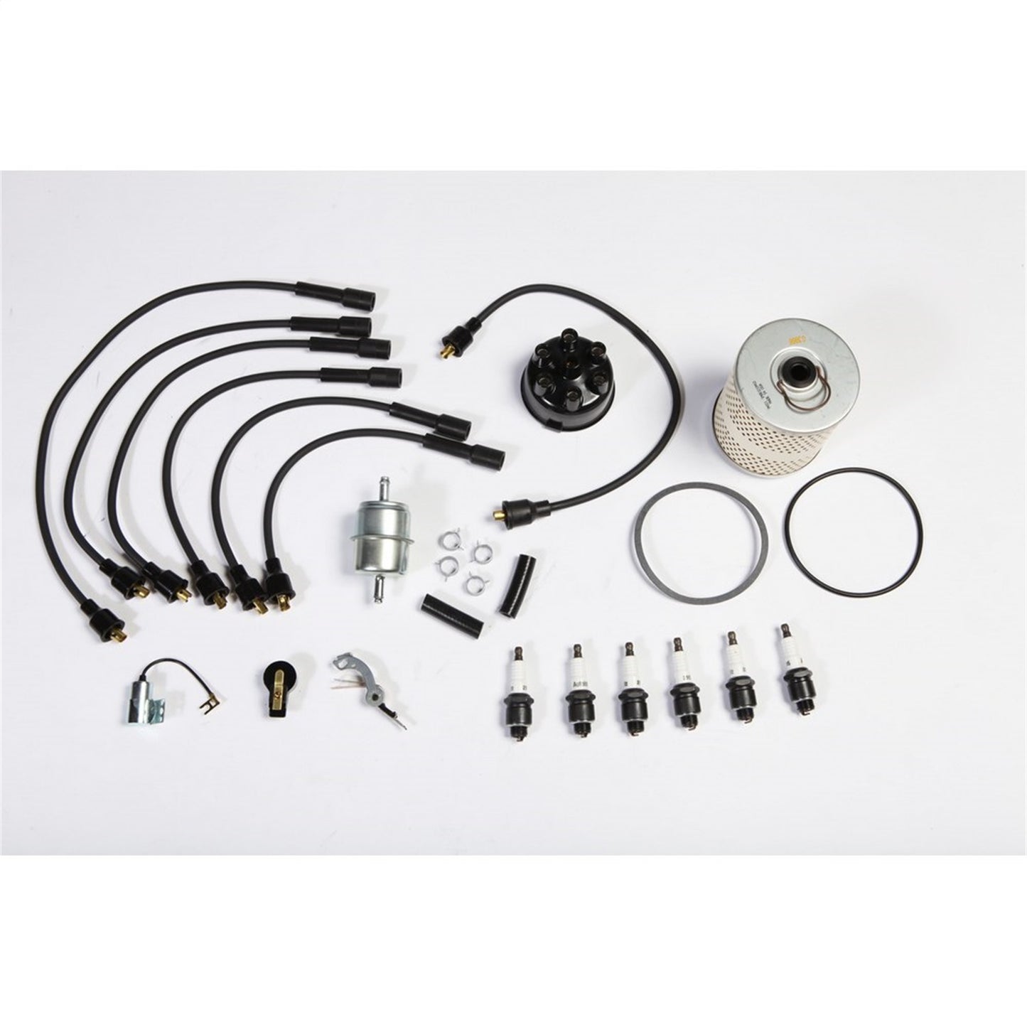 Tune-Up Kit Includes Air Filter/Oil Filter/Point Set/Spark Plugs/Spark Plug Wires/Distributor Cap/Ignition Rotor/Condenser 1954-1964 Truck & Station Wagon OMIX