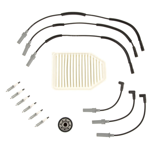 Tune-Up Kit Includes Air Filter/Oil Filter/Spark Plugs/Ignition Wire Set 07-11 Wrangler JK / Jku OMIX