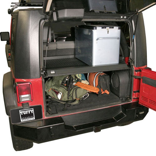 Deluxe Cargo Enclosure - 07-10 Wrangler JK Rear Seats Must Be Removed on 2-Door Models Black Products Tuffy Security-2