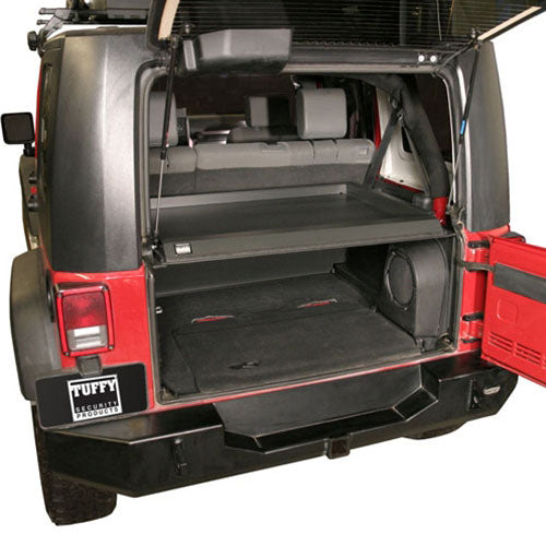 Deluxe Cargo Enclosure - 07-10 Wrangler JK Rear Seats Must Be Removed on 2-Door Models Black Products Tuffy Security