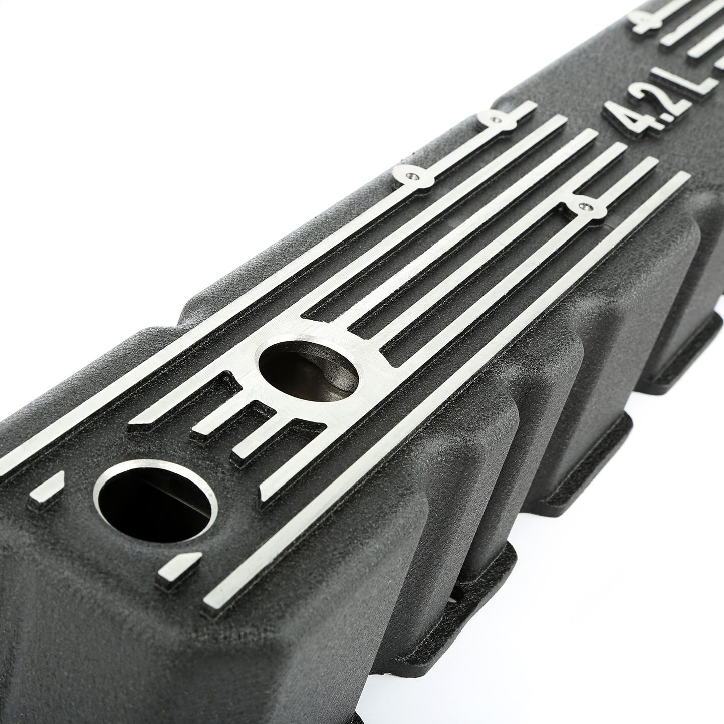 Valve Cover Aluminum Black w/Gasket Hardware 4.2L Logo 1981-1983 CJ5 1981-1986 CJ7 1981-1986 CJ8 Scrambler 1987 Wrangler YJ And OMIX-1