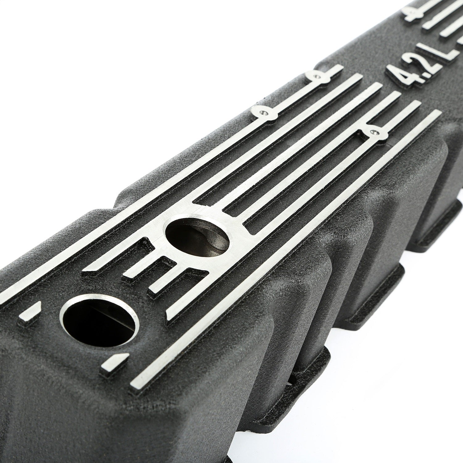 Valve Cover Aluminum Black w/Gasket Hardware 4.2L Logo 1981-1983 CJ5 1981-1986 CJ7 1981-1986 CJ8 Scrambler 1987 Wrangler YJ And OMIX-1