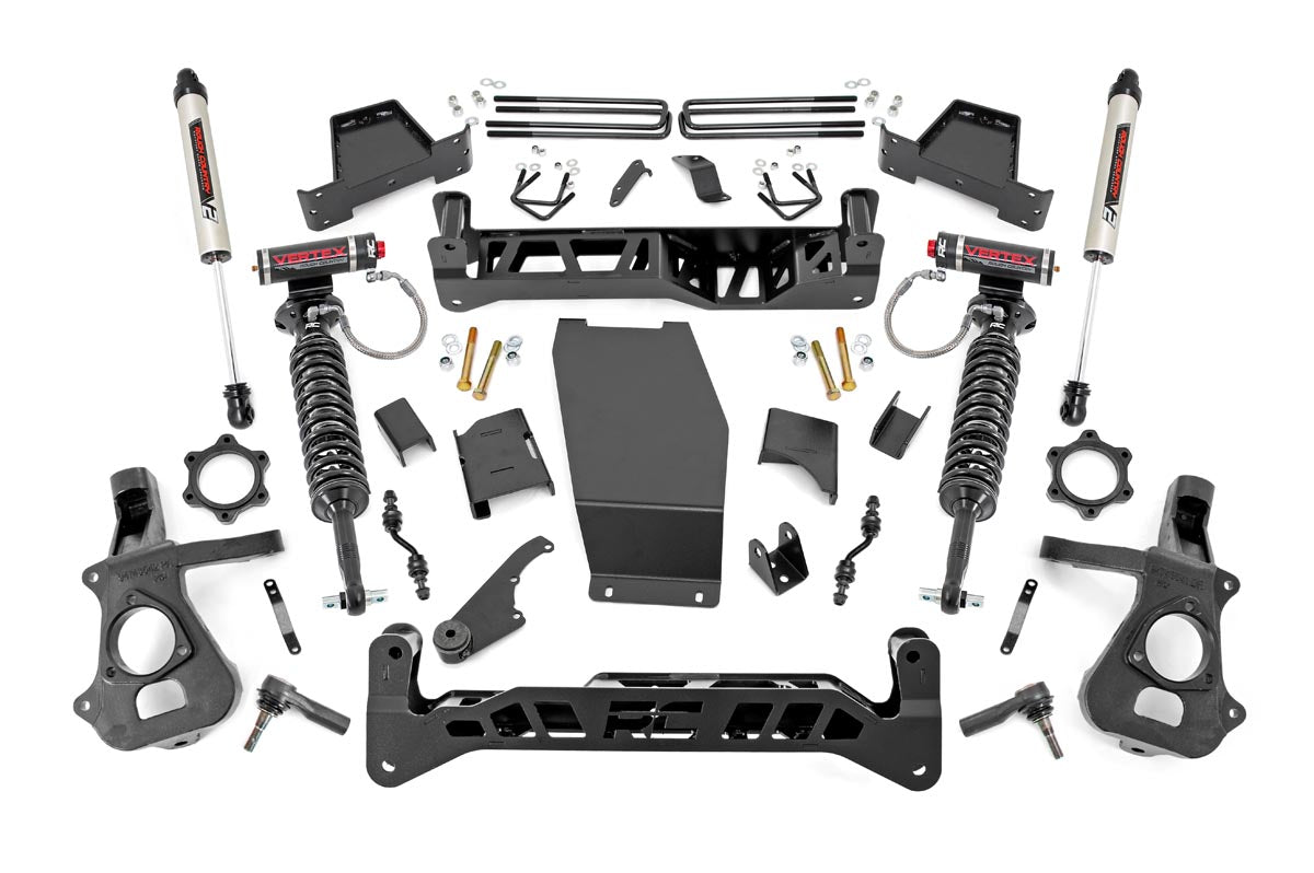 Rough Country 7 Inch Suspension Lift Kit Vertex & V2 14-18 Silverado/Sierra 1500 4WD Rough Country