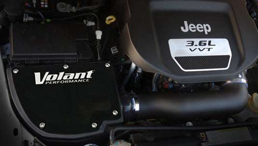 Closed Box Air Intake w/Powercore Filter 12-18 Jeep Wrangler JK 3.6L V6 Volant-1