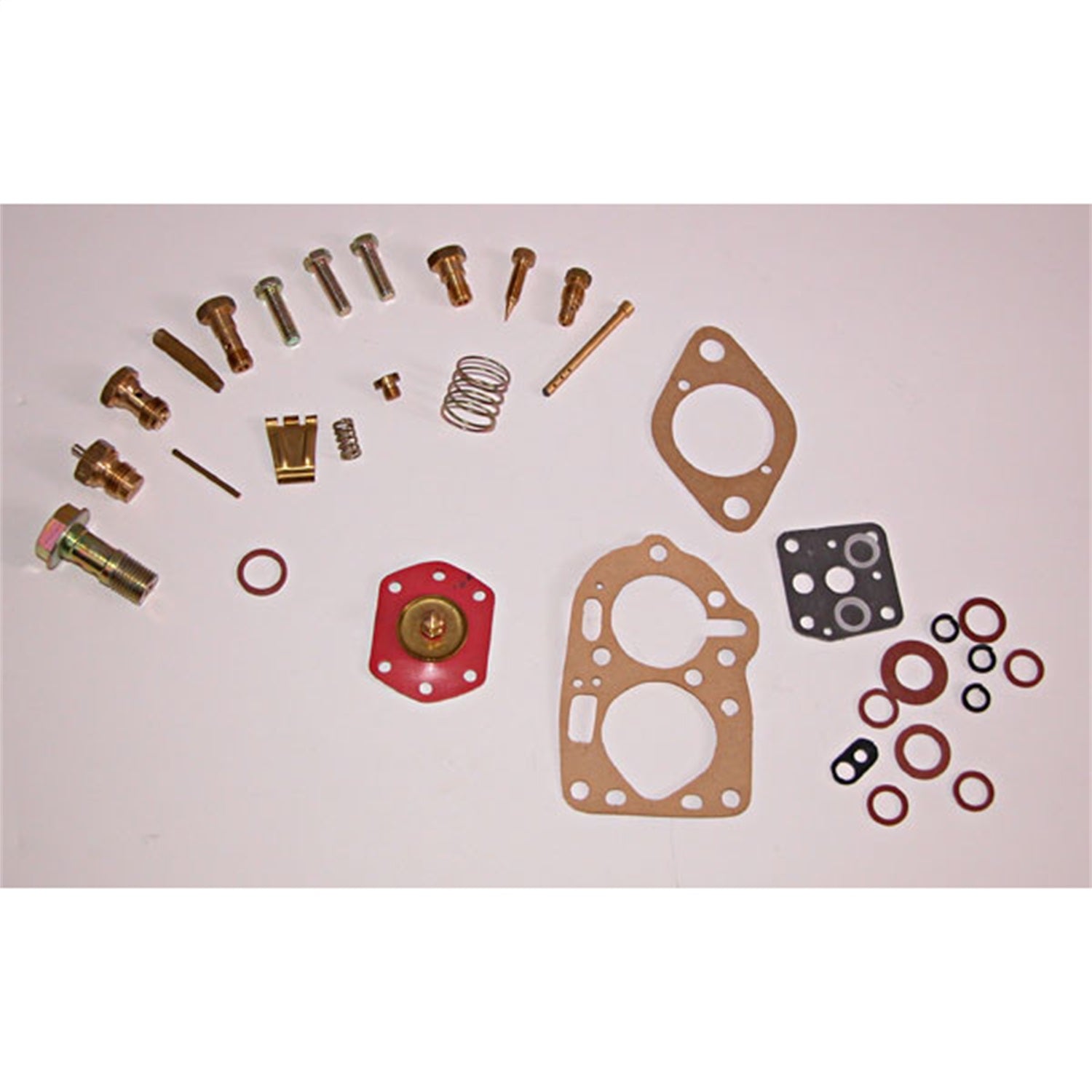 Carburetor Repair Kit For Solex Design Includes All Parts Necessary For Carburetor Rebuild Fits The 134 Ci F-Head Engine On 52-71 M38A1, 53-67 CJ3B And 55-71 CJ5/CJ6 OMIX