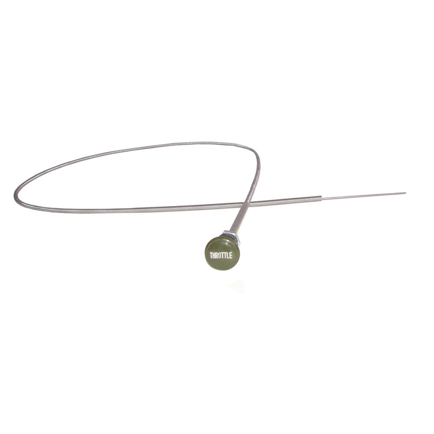 Throttle Cable Olive Green Knob 1945-1949 CJ2A 1949-1953 CJ3A 1953-1964 CJ3B And 1955-1966 CJ5/CJ6 OMIX