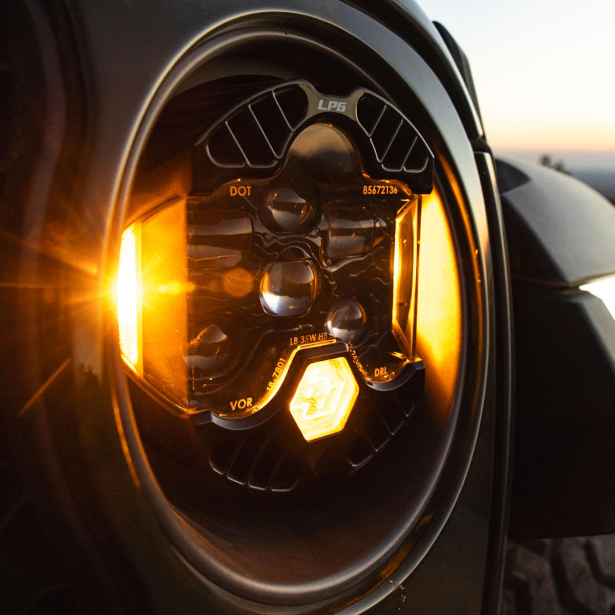 DOT LP6 LED Headlight Replacement Universal Baja Designs-2