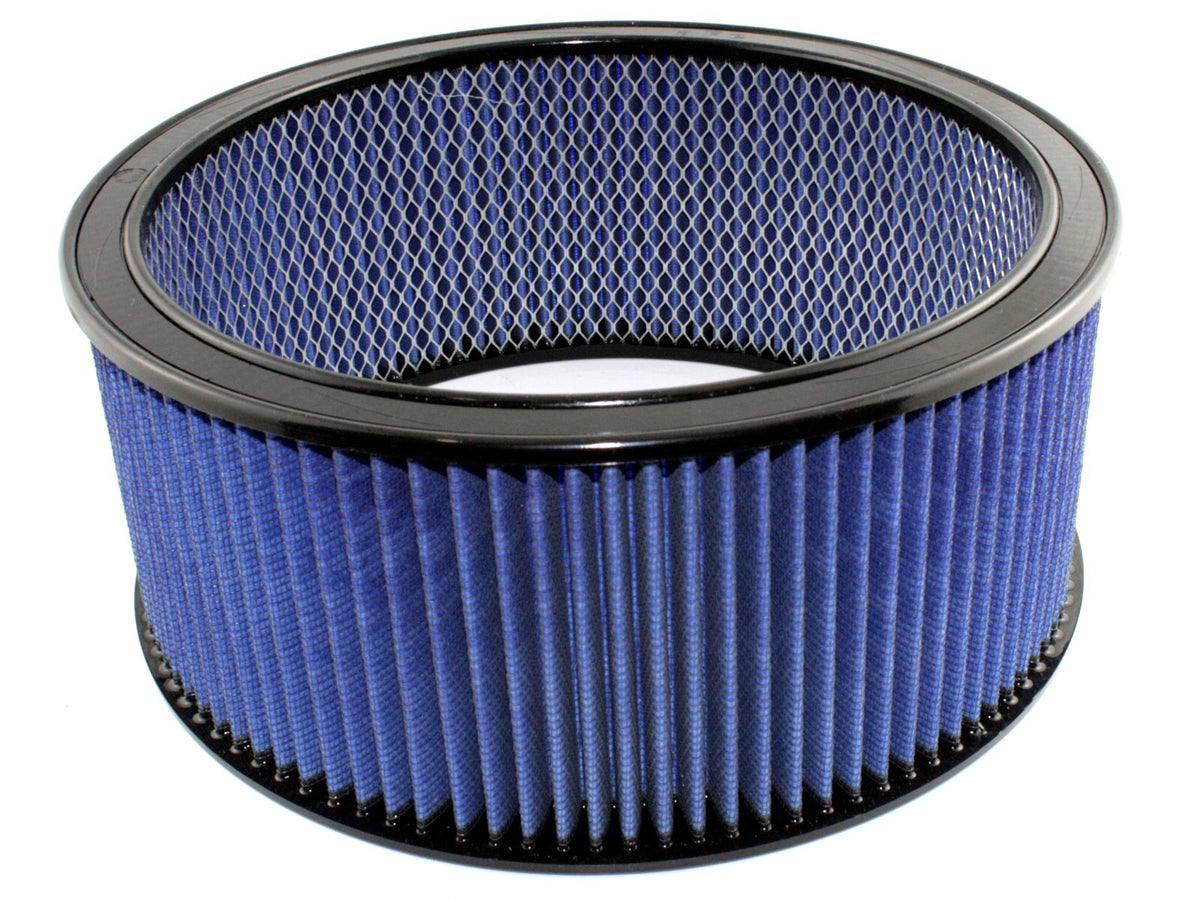 Magnum Flow Round Racing Air Filter w/ Pro 5R Media 14 Inch OD x 12 Inch ID x 6 Inch H w/ Expanded Metal Blue aFe Power