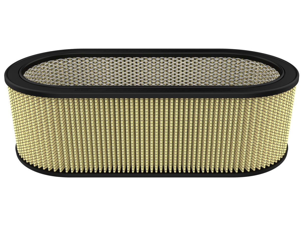 Magnum Flow Round Racing Air Filter w/ Pro Guard 7 Media 18-1/8 Inch L x 7-1/4 Inch W x 6 Inch H w/ Expanded Metal aFe Power
