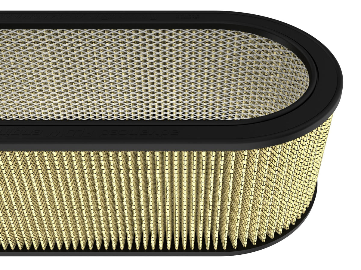 Magnum Flow Round Racing Air Filter w/ Pro Guard 7 Media 18-1/8 Inch L x 7-1/4 Inch W x 6 Inch H w/ Expanded Metal aFe Power-1
