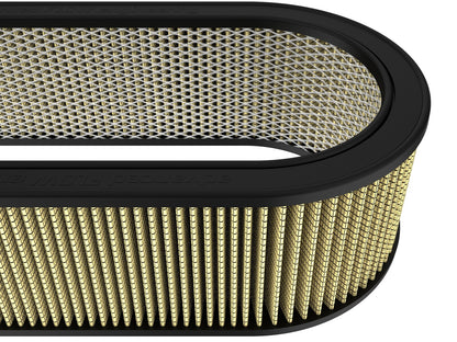Magnum Flow Round Racing Air Filter w/ Pro Guard 7 Media 18-1/8 Inch L x 7-1/4 Inch W x 5 Inch H w/ Expanded Metal aFe Power-1