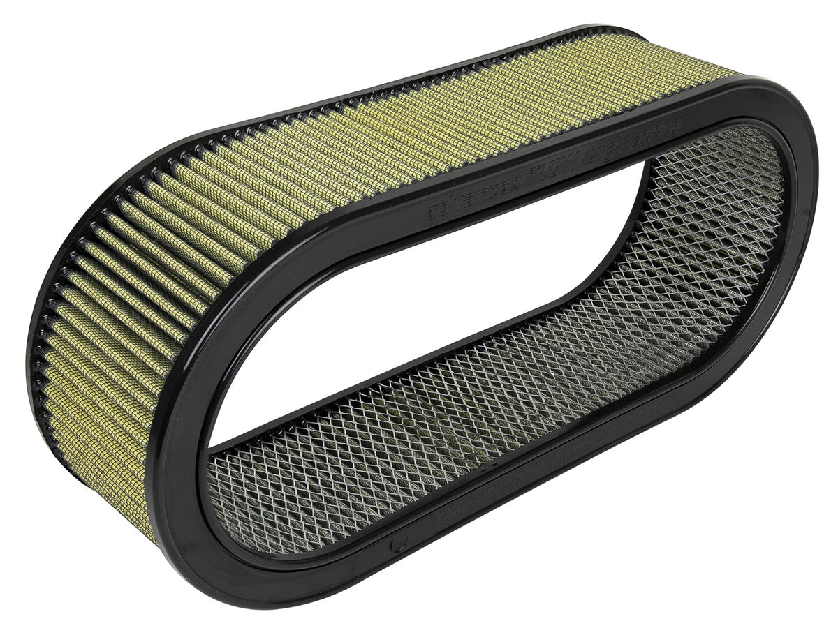 Magnum Flow Round Racing Air Filter w/ Pro Guard 7 Media 18-1/8 Inch L x 7-1/4 Inch W x 5 Inch H w/ Expanded Metal aFe Power-2