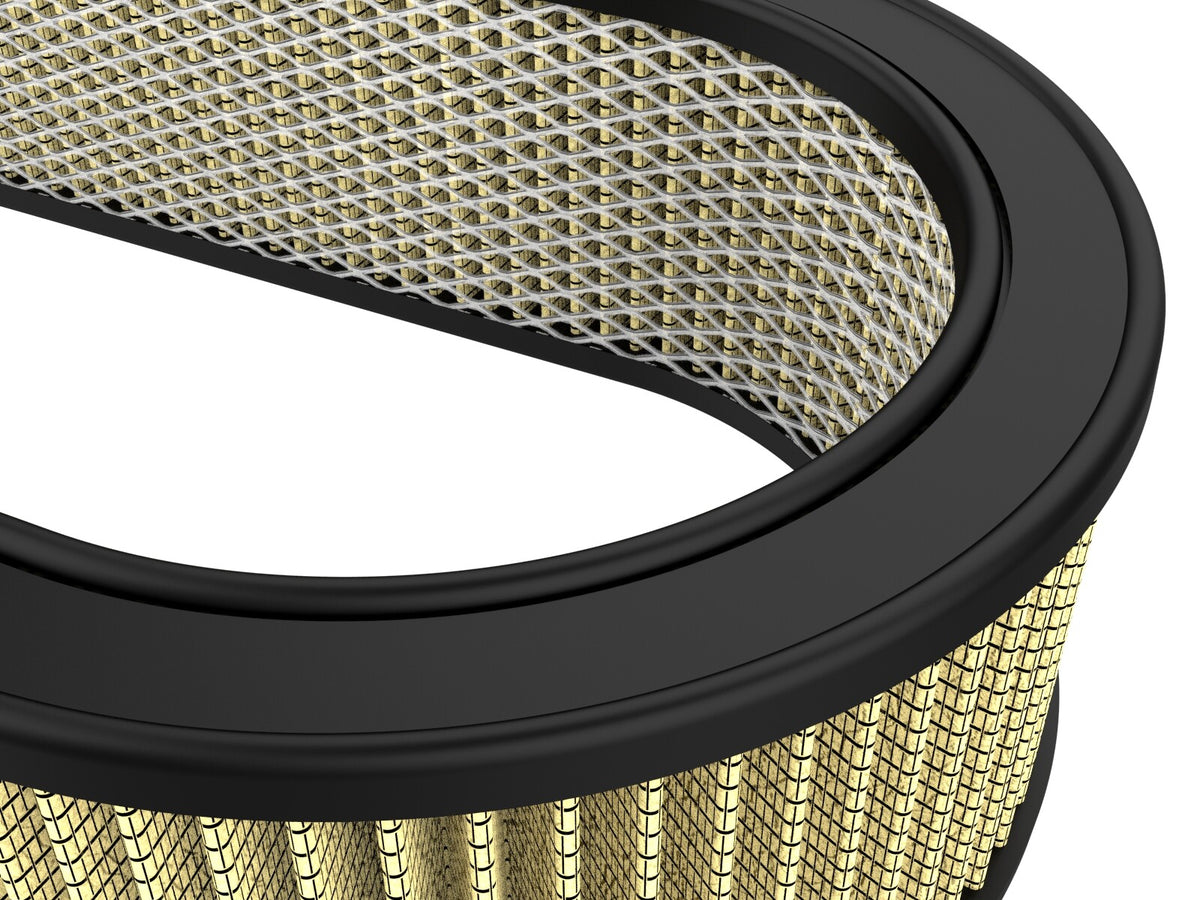 Magnum Flow Round Racing Air Filter w/ Pro Guard 7 Media 18-1/8 Inch L x 7-1/4 Inch W x 4 Inch H w/ Expanded Metal aFe Power-3