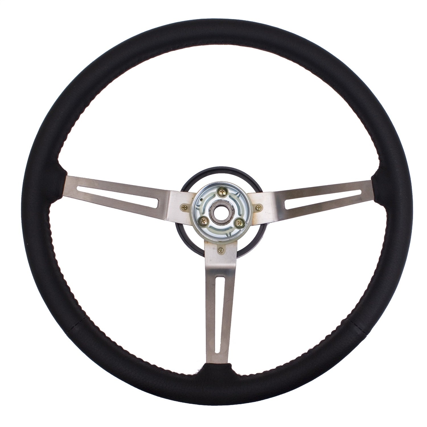 Steering Wheel Metal 3-Spoke Design Black 1976-1983 CJ5 1976-1986 CJ7 1981-1986 CJ8 Scrambler And 1987-1995 Wrangler YJ OMIX