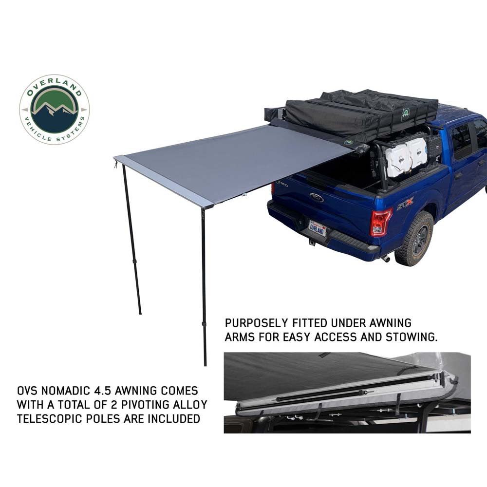 Nomadic Awning 4.5 The Perfect 4.5 Awning with Black Cover Overland Vehicle Systems-1