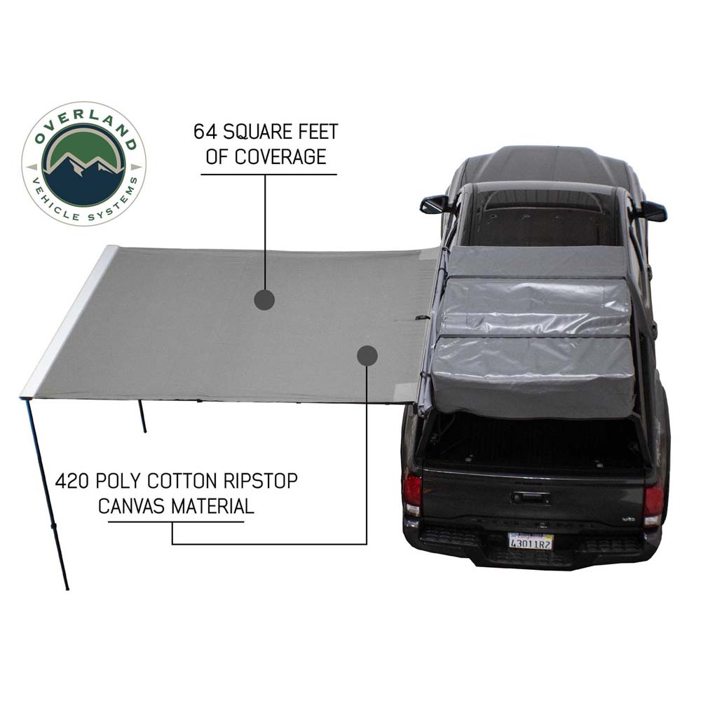Overland Vehicle Systems Nomadic Awning 2.5 - 8.0 ft. with Black Cover Overland Vehicle Systems