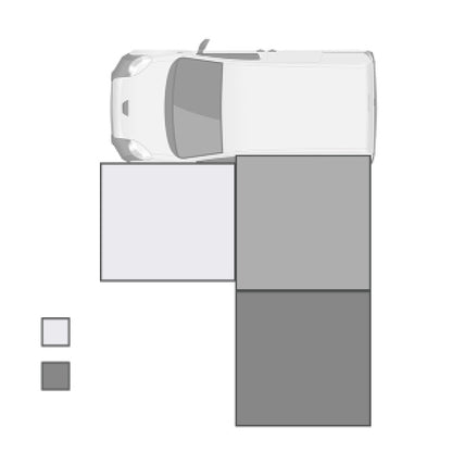 Nomadic 6.5 inch Awning Shade Wall Overland Vehicle Systems-7