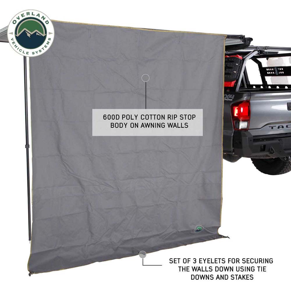 Nomadic 6.5 inch Awning Shade Wall Overland Vehicle Systems-1