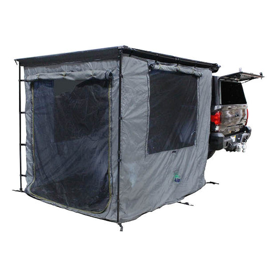 Overland Vehicle Systems HD Nomadic 2.0 Awning Room Enclosure, Grey Body, Green Trim (4 Walls and Floor) Overland Vehicle Systems
