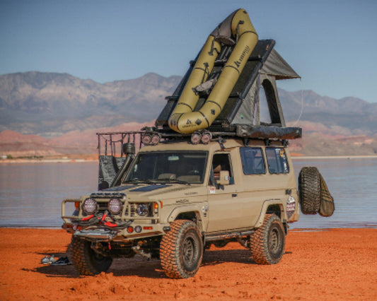 Overland Vehicle Systems 18099901 Mamba 3 Roof Top Tent - Clam Shell Roof Top Tent Overland Vehicle Systems