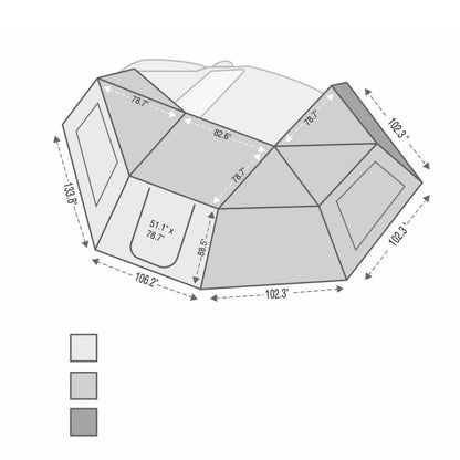 Nomadic Awning 270 for Driver Side Wall 1 270 Awning Wall 1 Overland Vehicle Systems