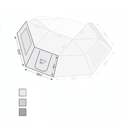 Nomadic Awning 270 for Driver Side Wall 1 270 Awning Wall 1 Overland Vehicle Systems-1
