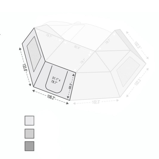Nomadic Awning 270 for Driver Side Wall 1 270 Awning Wall 1 Overland Vehicle Systems-1