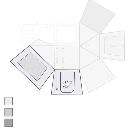Nomadic Awning 270 for Driver Side Wall 1 270 Awning Wall 1 Overland Vehicle Systems-2