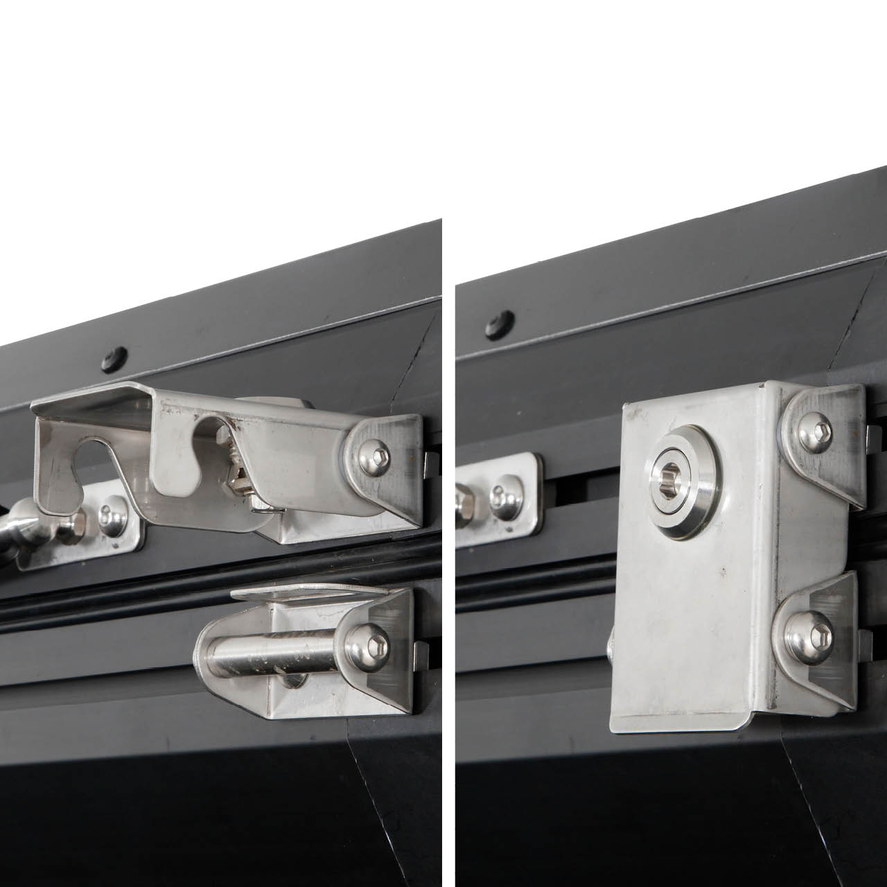 Overland Vehicle Systems Aluminum Clam Shell Roof Top Tent Sidewinder Side Opening Overland Vehicle Systems