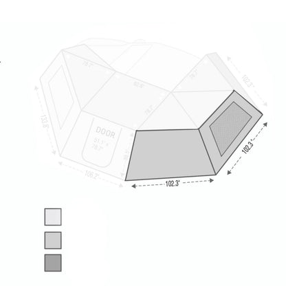 270 Awning Wall With Window - Nomadic Awning 270 Side Wall 2 Overland Vehicle Systems-1