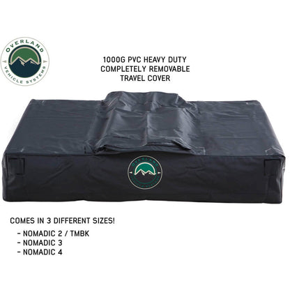 LD TMBK 3 Roof Top Tent With Annex - Tan Base With Green Rain Fly, Black Aluminum Base, Black Ladder Overland Vehicle Systems-3