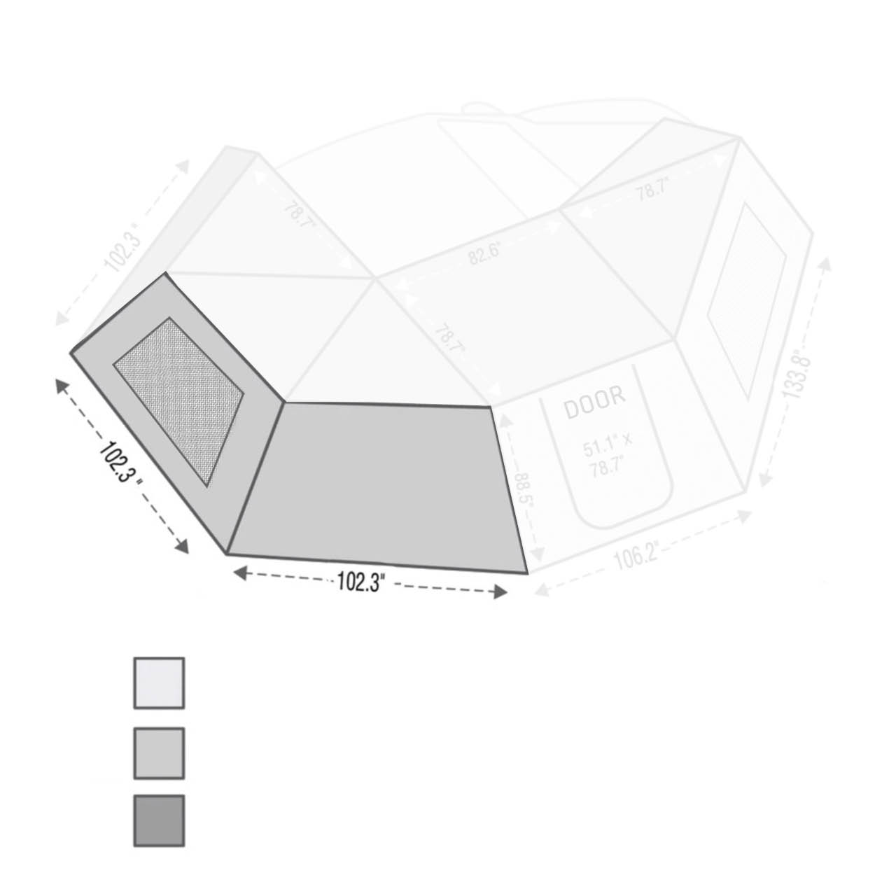 Overland Vehicle Systems Nomadic Awning 270 Awning Side Wall - Shop Now Overland Vehicle Systems